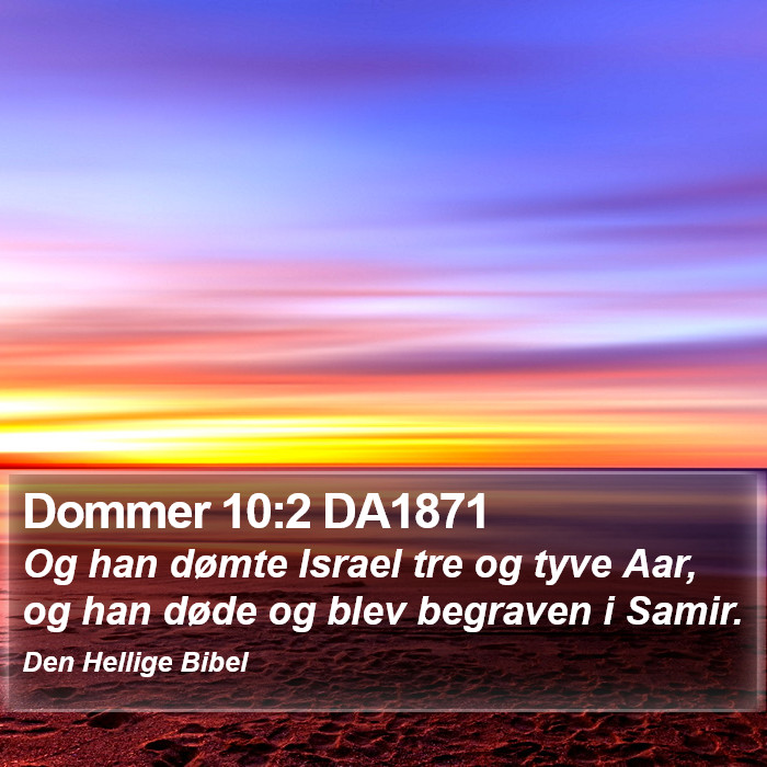 Dommer 10:2 DA1871 Bible Study