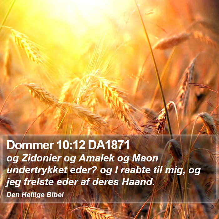 Dommer 10:12 DA1871 Bible Study