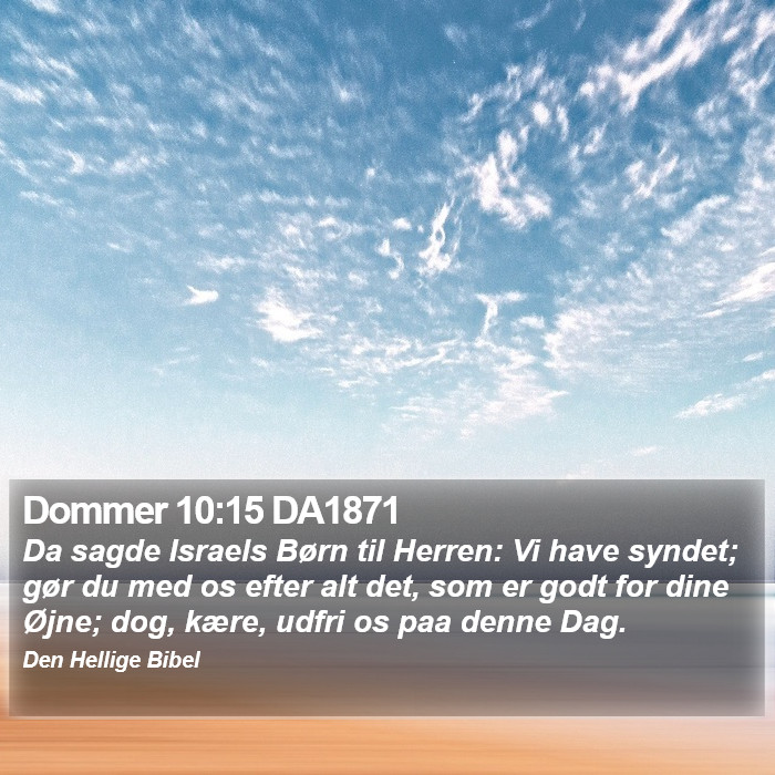 Dommer 10:15 DA1871 Bible Study