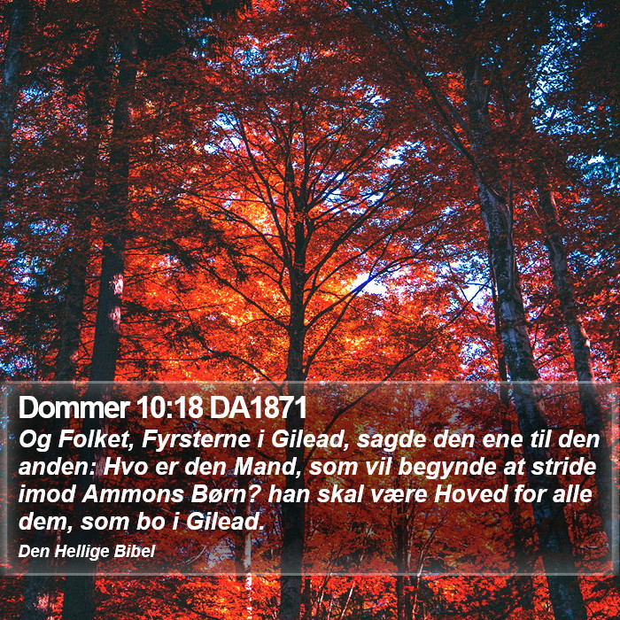 Dommer 10:18 DA1871 Bible Study