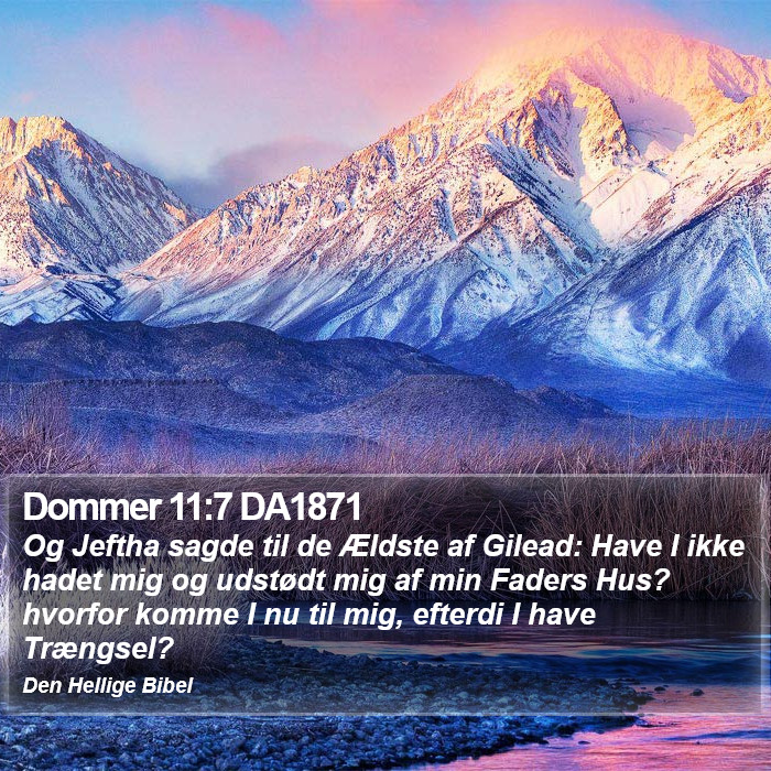 Dommer 11:7 DA1871 Bible Study