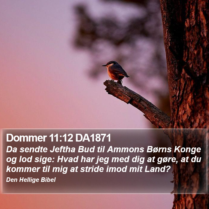 Dommer 11:12 DA1871 Bible Study