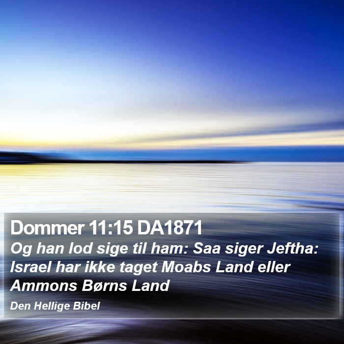 Dommer 11:15 DA1871 Bible Study