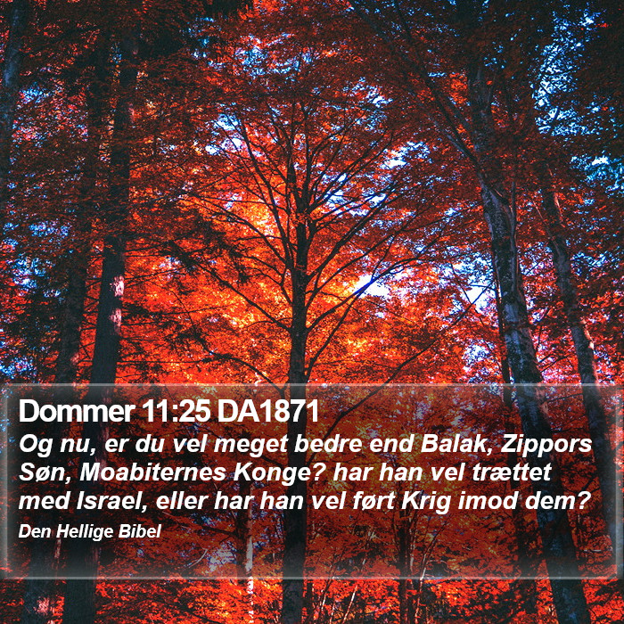 Dommer 11:25 DA1871 Bible Study