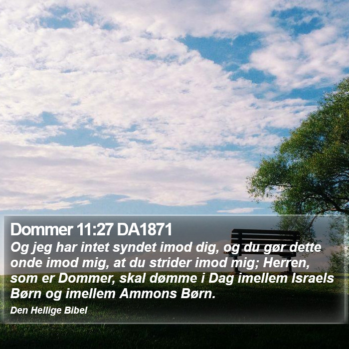 Dommer 11:27 DA1871 Bible Study