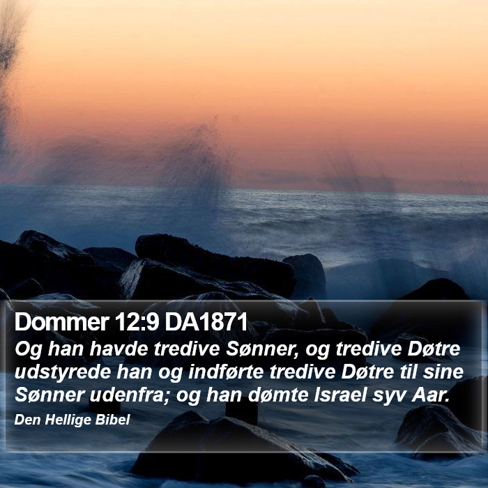 Dommer 12:9 DA1871 Bible Study