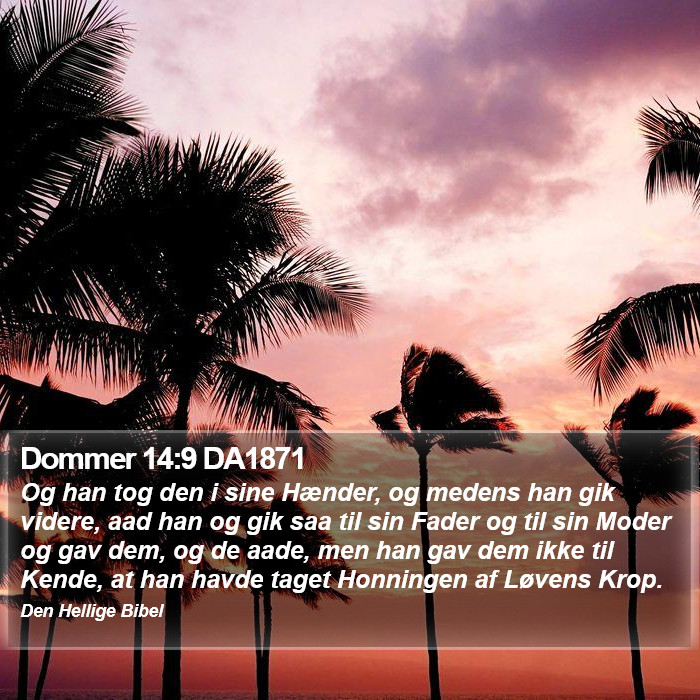 Dommer 14:9 DA1871 Bible Study