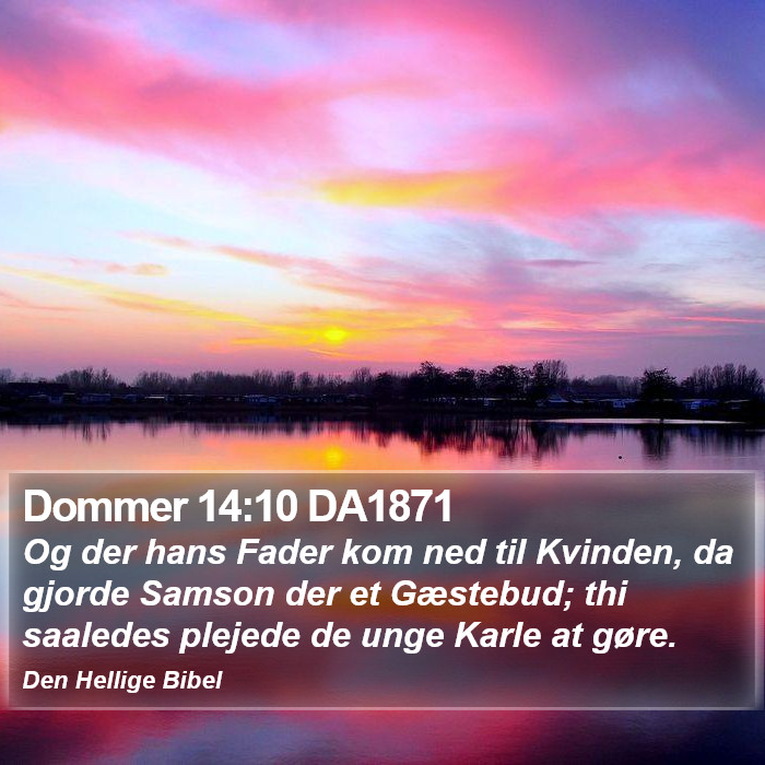 Dommer 14:10 DA1871 Bible Study