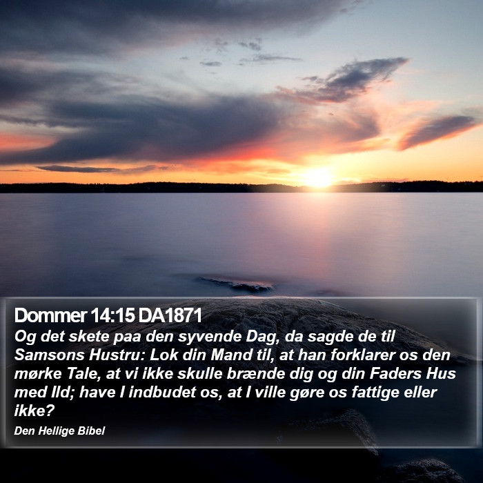 Dommer 14:15 DA1871 Bible Study