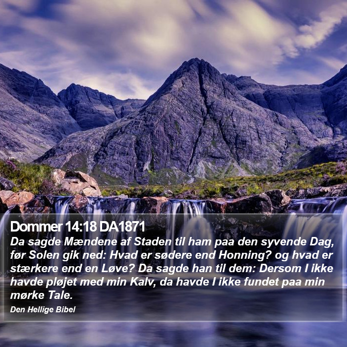 Dommer 14:18 DA1871 Bible Study