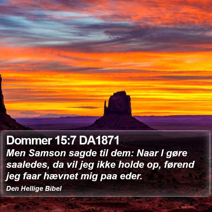 Dommer 15:7 DA1871 Bible Study