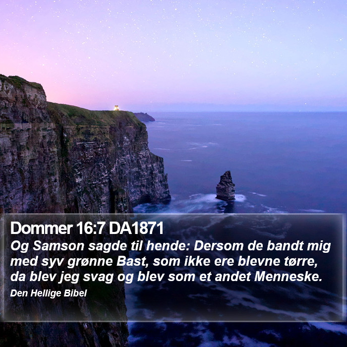 Dommer 16:7 DA1871 Bible Study