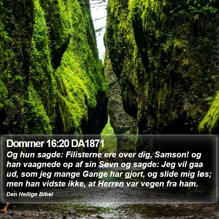 Dommer 16:20 DA1871 Bible Study