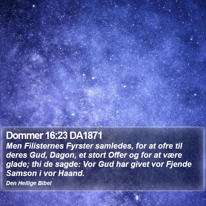 Dommer 16:23 DA1871 Bible Study