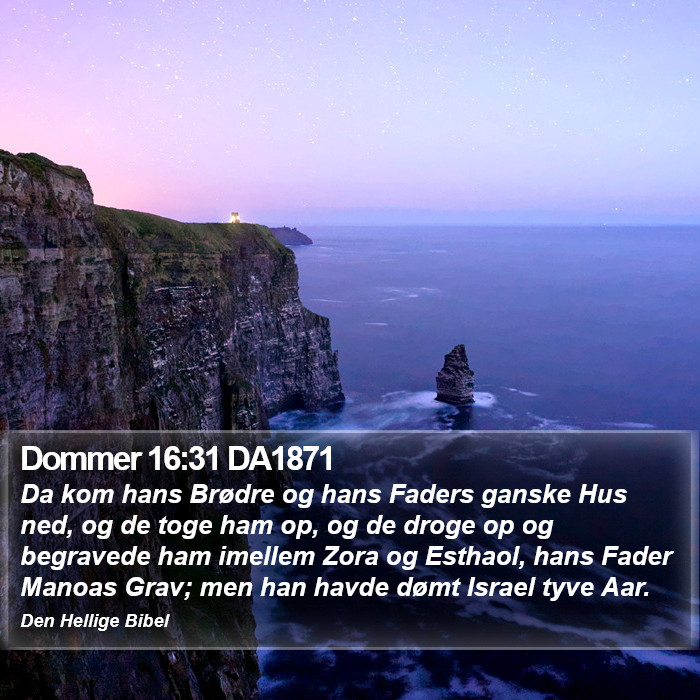 Dommer 16:31 DA1871 Bible Study