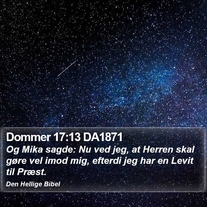 Dommer 17:13 DA1871 Bible Study