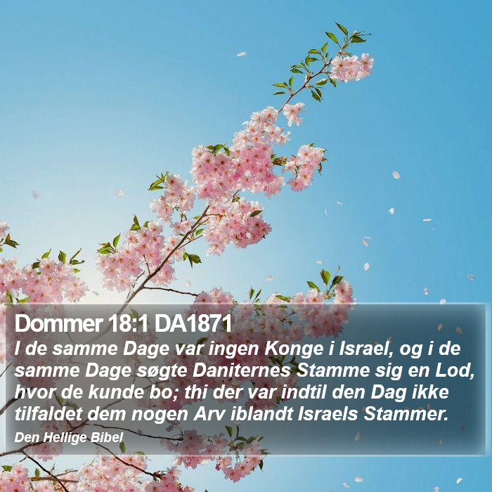 Dommer 18:1 DA1871 Bible Study