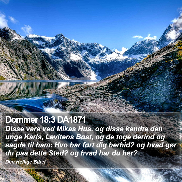 Dommer 18:3 DA1871 Bible Study