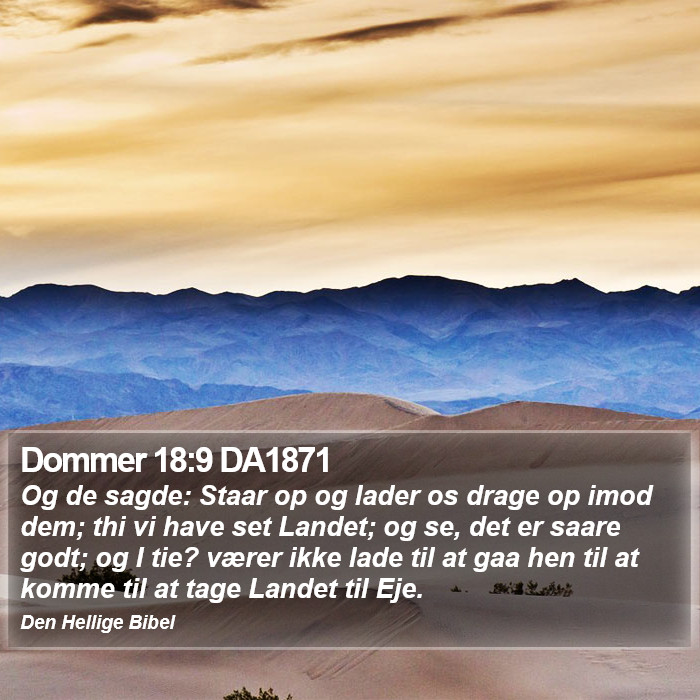 Dommer 18:9 DA1871 Bible Study