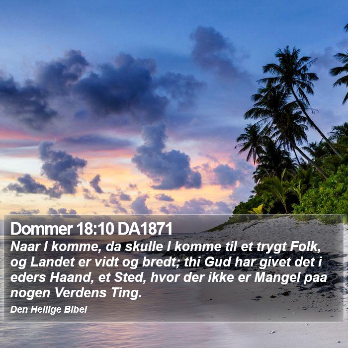 Dommer 18:10 DA1871 Bible Study