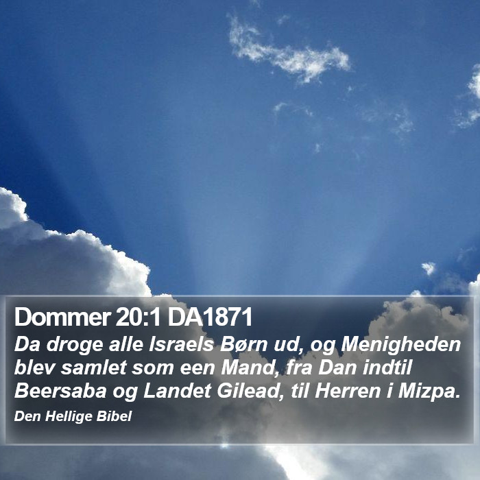 Dommer 20:1 DA1871 Bible Study