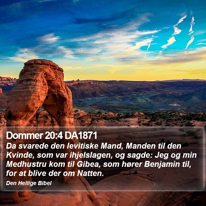 Dommer 20:4 DA1871 Bible Study