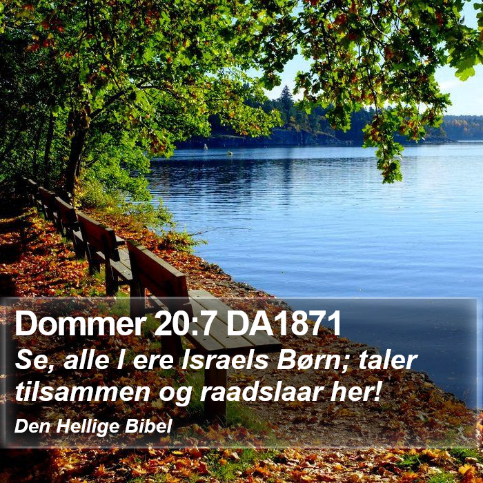 Dommer 20:7 DA1871 Bible Study