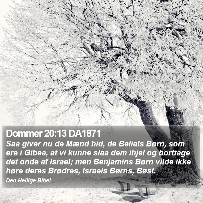 Dommer 20:13 DA1871 Bible Study