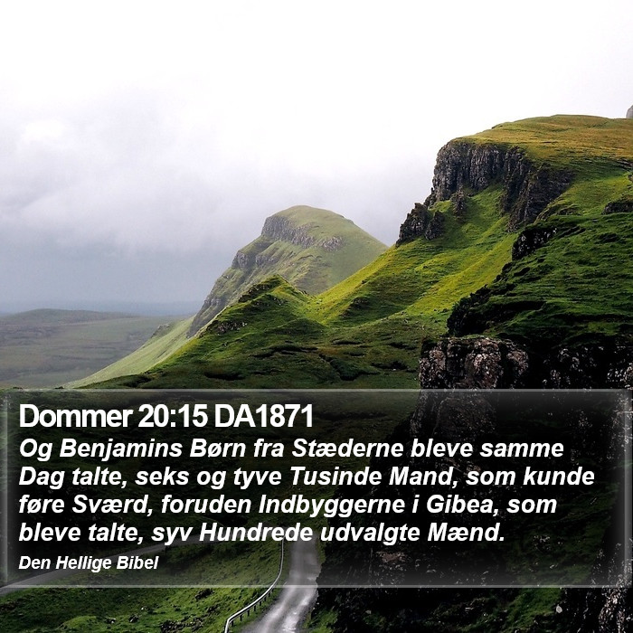 Dommer 20:15 DA1871 Bible Study