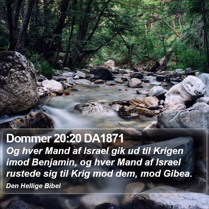 Dommer 20:20 DA1871 Bible Study