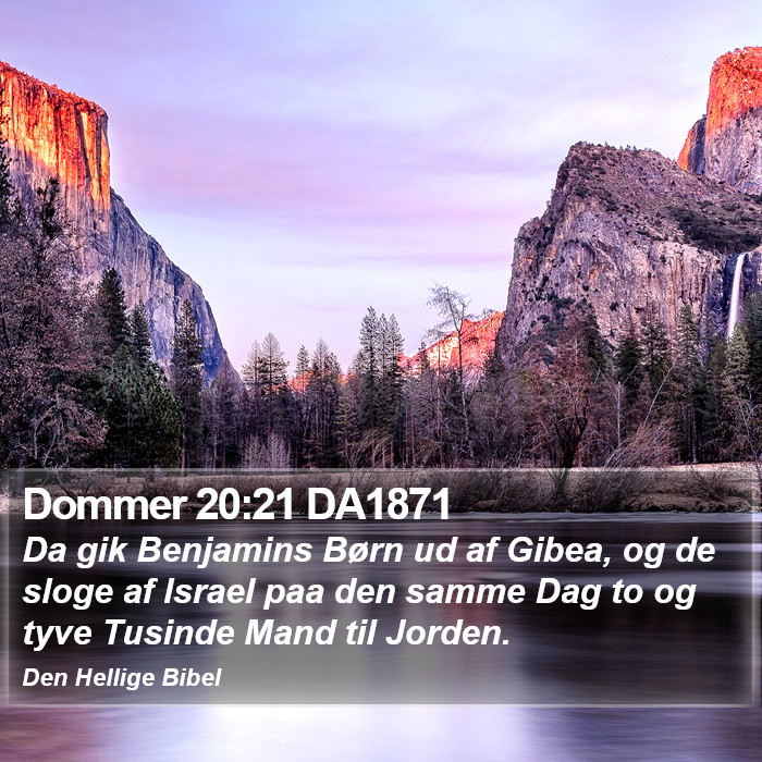 Dommer 20:21 DA1871 Bible Study