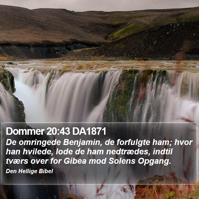 Dommer 20:43 DA1871 Bible Study