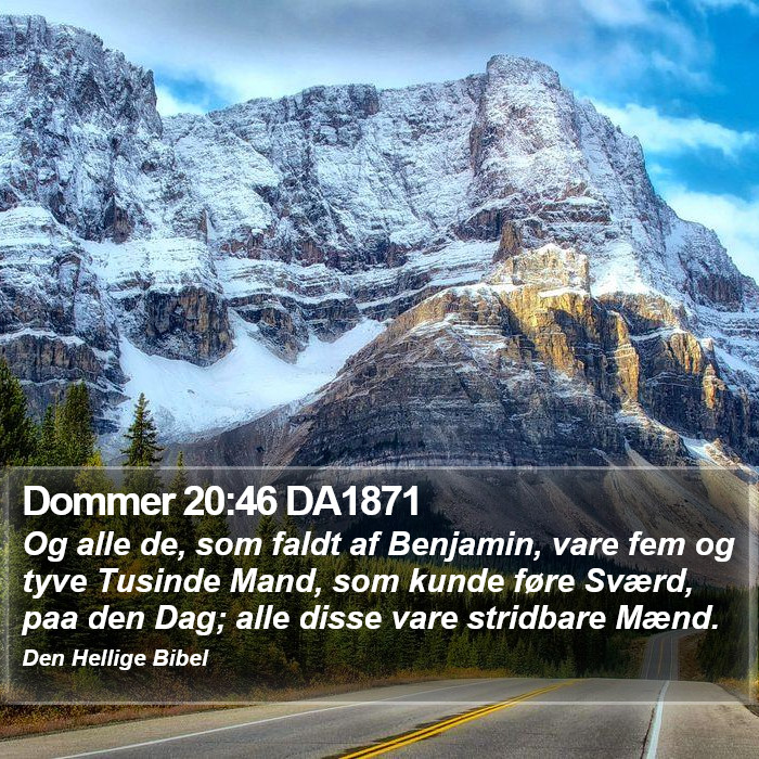 Dommer 20:46 DA1871 Bible Study