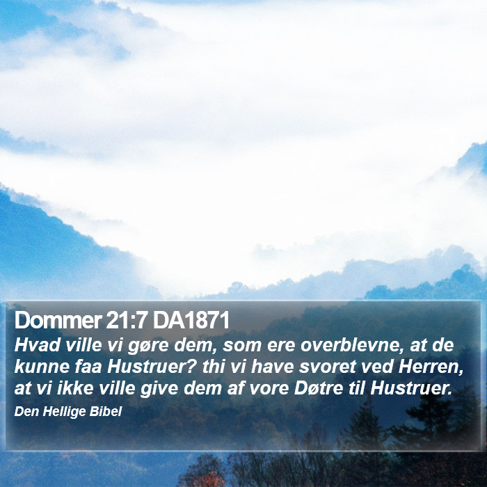 Dommer 21:7 DA1871 Bible Study