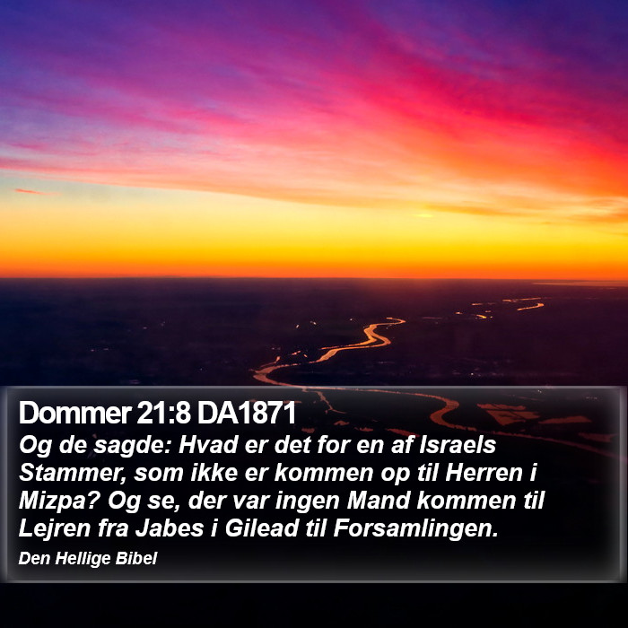 Dommer 21:8 DA1871 Bible Study