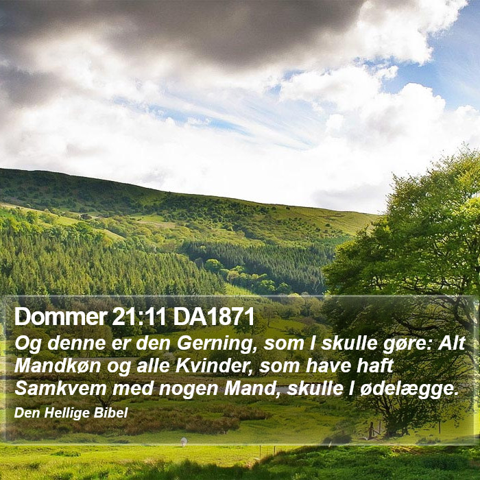 Dommer 21:11 DA1871 Bible Study