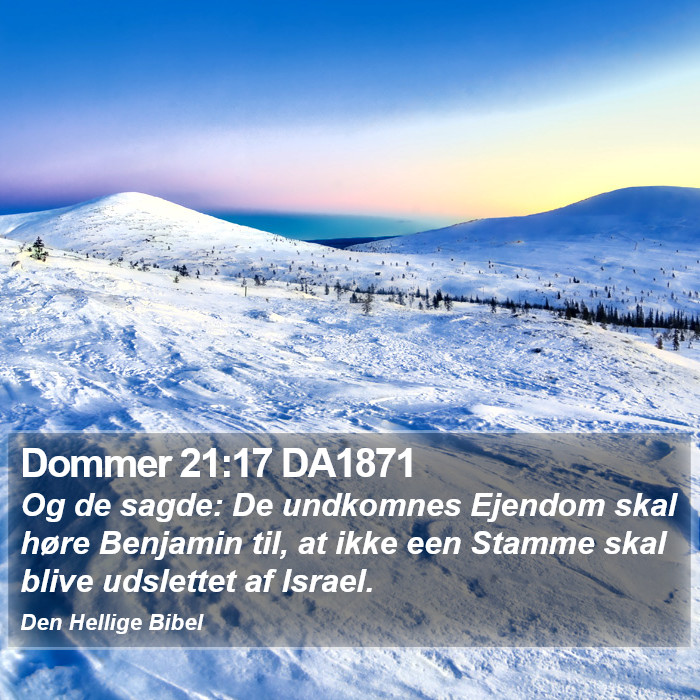 Dommer 21:17 DA1871 Bible Study