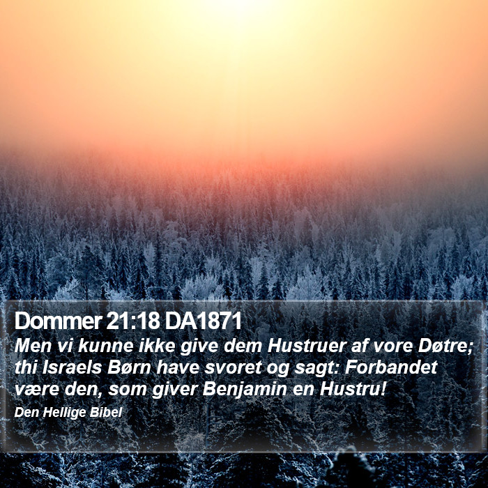 Dommer 21:18 DA1871 Bible Study