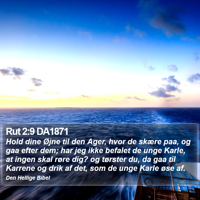 Rut 2:9 DA1871 Bible Study