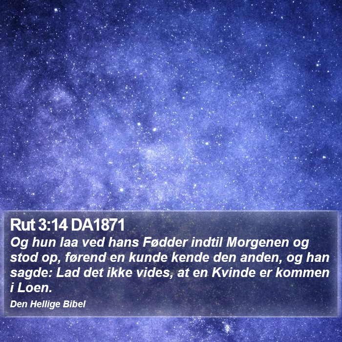 Rut 3:14 DA1871 Bible Study