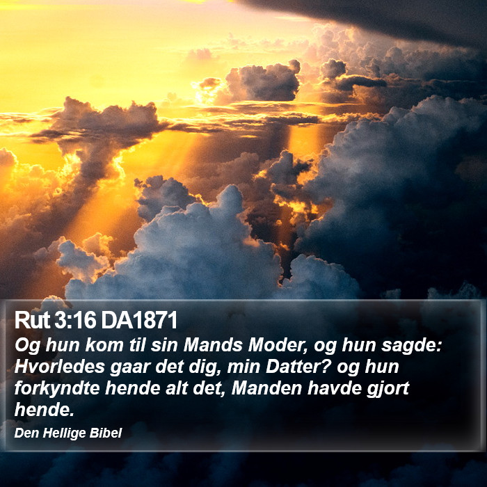 Rut 3:16 DA1871 Bible Study