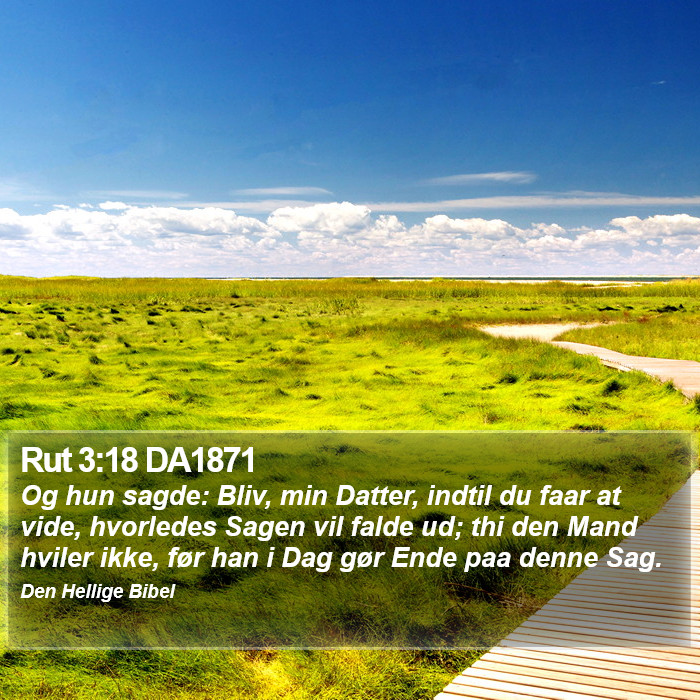 Rut 3:18 DA1871 Bible Study