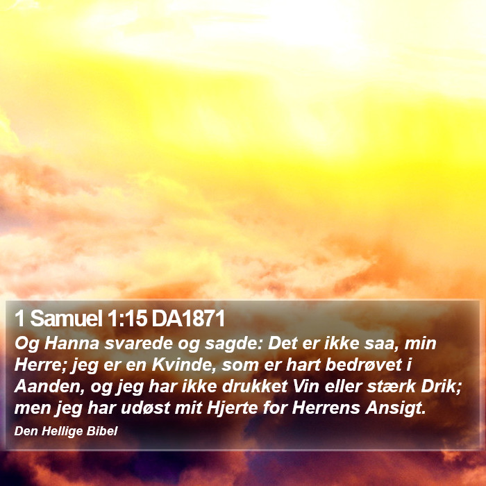 1 Samuel 1:15 DA1871 Bible Study