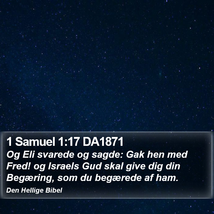 1 Samuel 1:17 DA1871 Bible Study