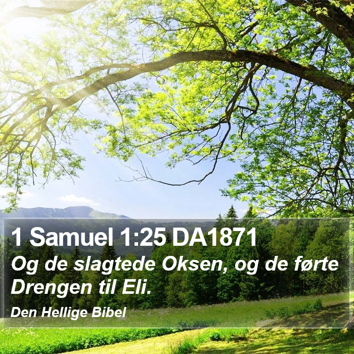 1 Samuel 1:25 DA1871 Bible Study