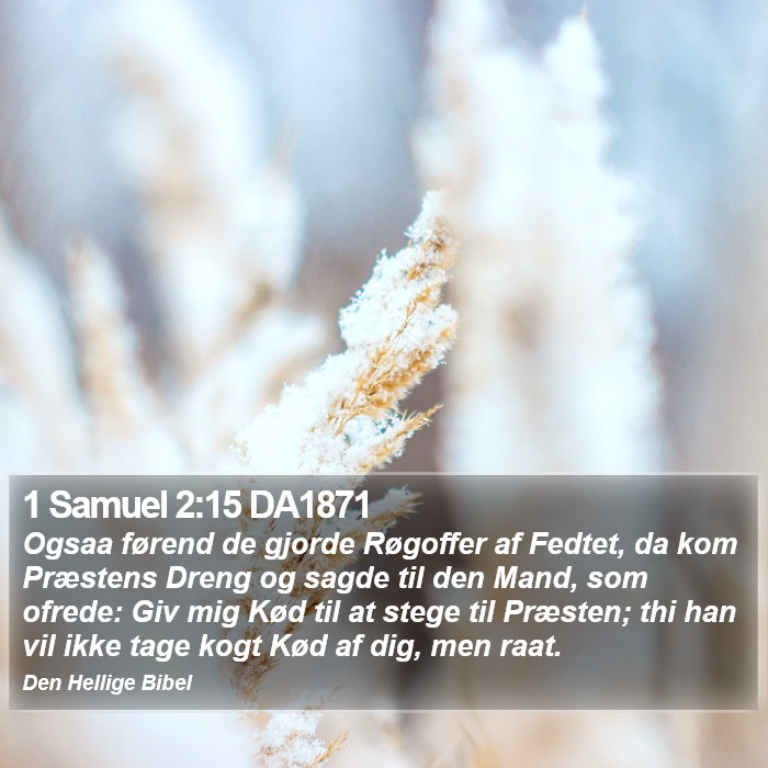 1 Samuel 2:15 DA1871 Bible Study