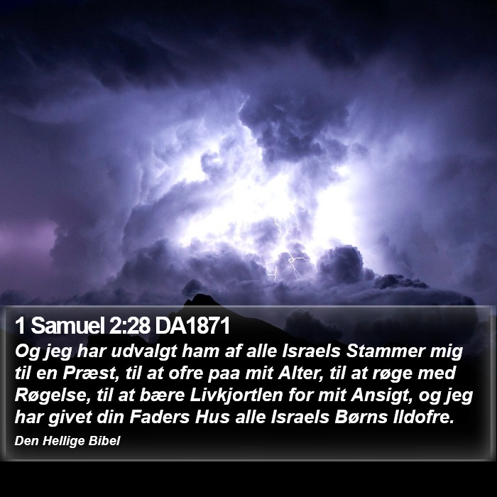 1 Samuel 2:28 DA1871 Bible Study