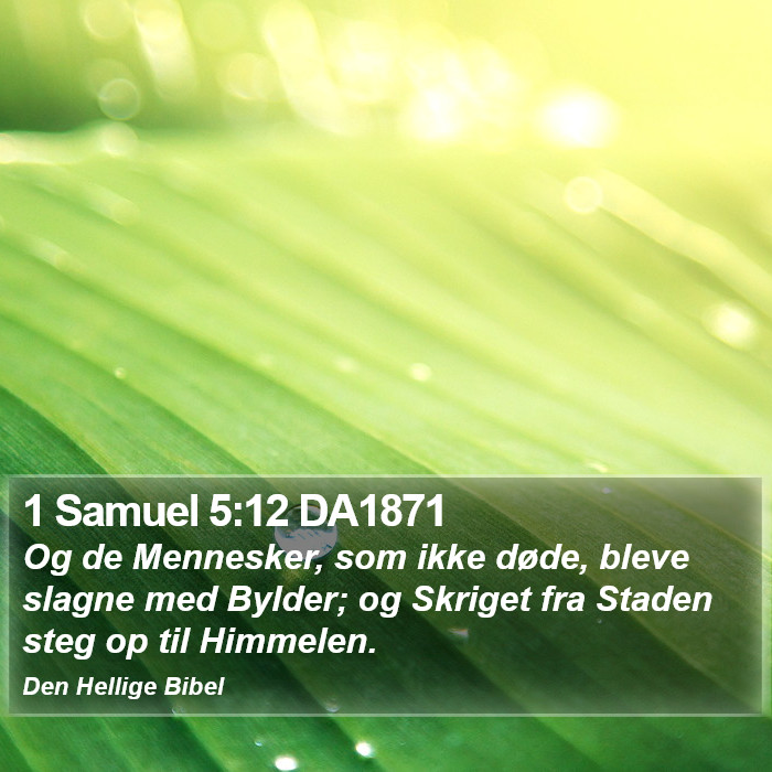 1 Samuel 5:12 DA1871 Bible Study