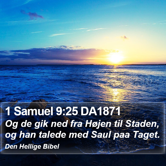 1 Samuel 9:25 DA1871 Bible Study