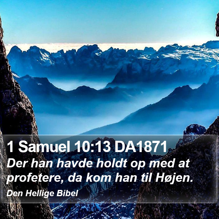 1 Samuel 10:13 DA1871 Bible Study